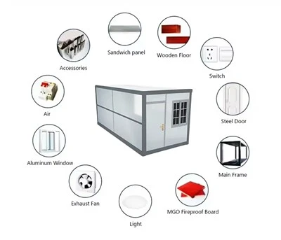 Maison de conteneur pliant de 20 pieds
